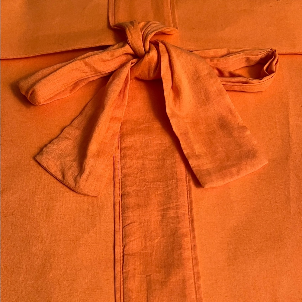 Coniglio Palm Beach Signature Orange Packing Bag With Bow View 3